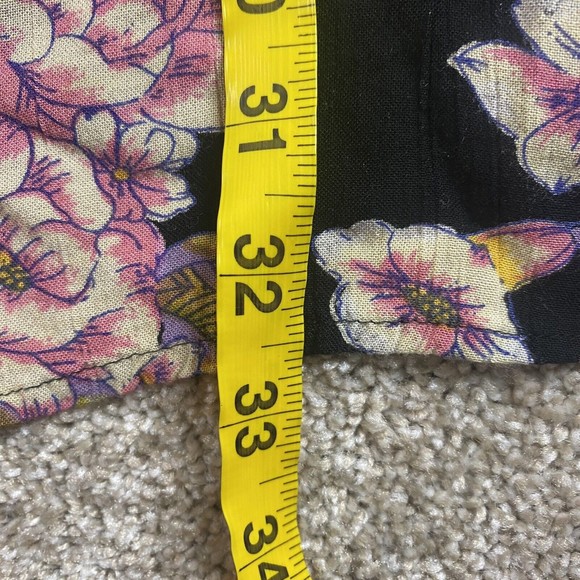 Angie Womens Floral Boho Kimono Duster L Black Rayon Festival Flowy - Picture 5 of 8